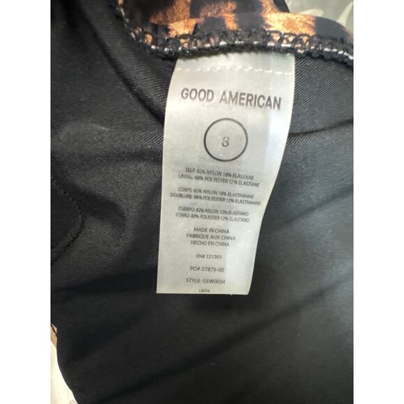 NWT Good American Showoff Curve Bikini Top Leopard Print Swimwear Beach Size 8 - Picture 8 of 8